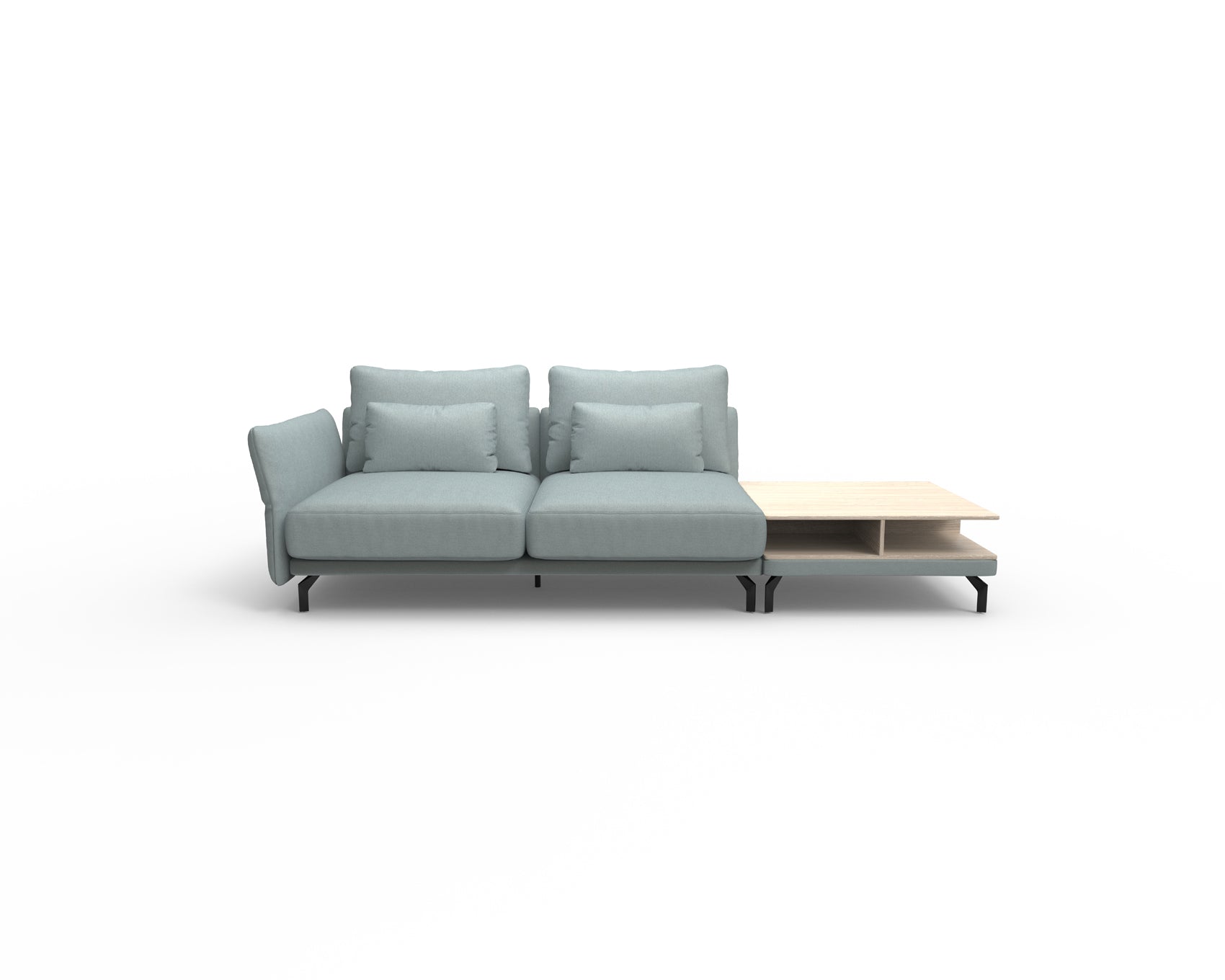 Seagull 2 Seater Sofa with Shelf Table (Right)